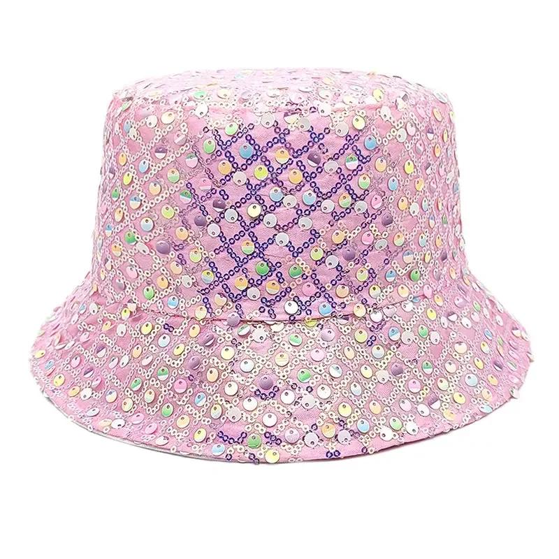 Spring Polyester Print Bucket Hat Fisherman Hat Outdoor Travel Sun Cap for Girl and Women 178
