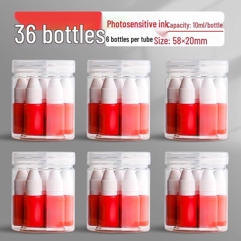 Quick-drying Photosensitive Red & Black Ink Refill for Stamping Pads