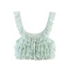 Spring 2026 European & American Style Lace Layered Spaghetti Strap Top