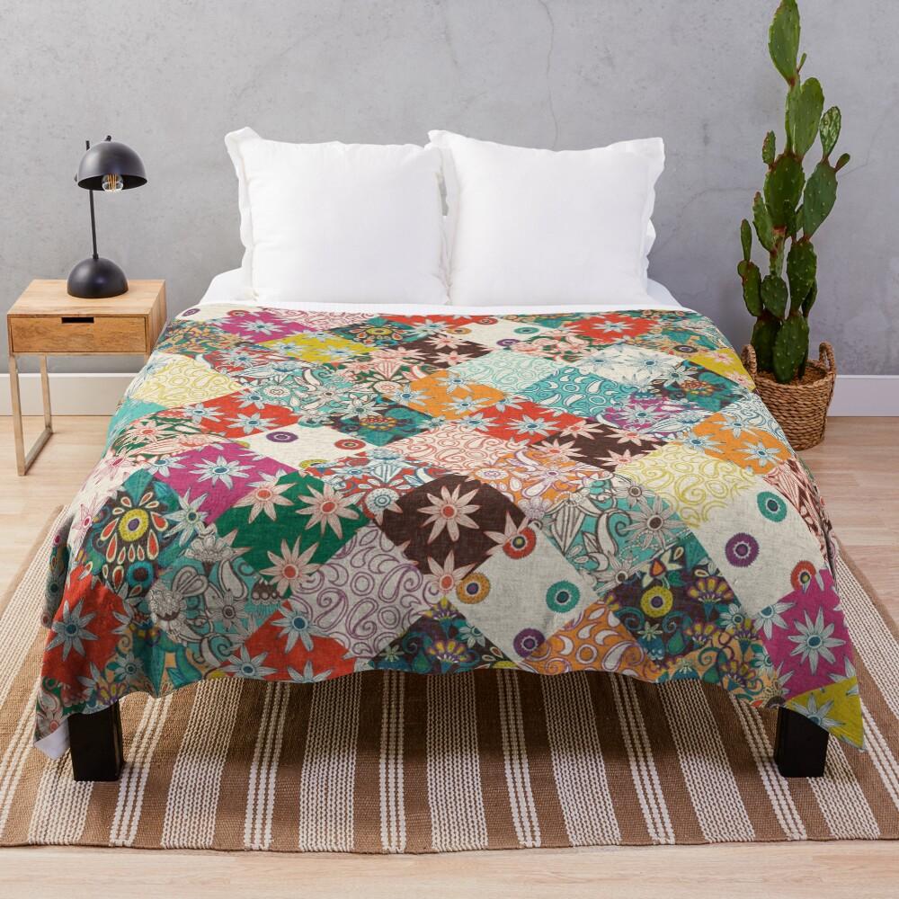sarilmak patchwork Throw Blanket