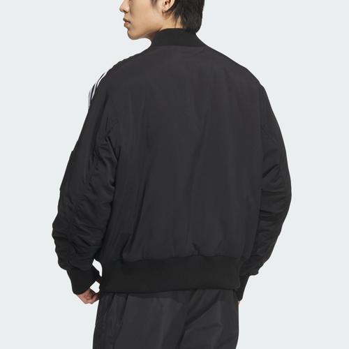 adidas Originals Series Pilot Loose-Fit Casual Cotton Jacket for Men, Black