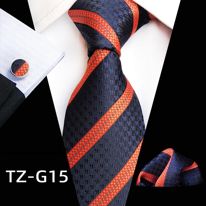Plaid Men's Tie, Pocket Square & Cufflinks Set (3-Piece) 2025