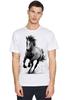 EPIKO Regular Fit Horse Print Tshirt for Men | Animal Print Unisex T-Shirt White