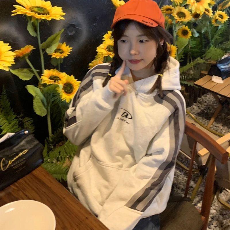 Vintage Oversized Hoodies Women Hip Hop Style Cyber Y2k Hooded Sweatshirts Kpop Grey Harajuku Pullover Baddie Streetwear