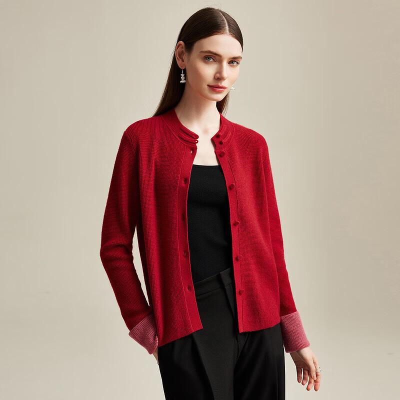Women's Chinese Style Cashmere Stand-Collar Cardigan