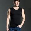 Reine Baumwolle 100% Herren Tanktop Breites Träger Herren Weste Ärmellos Sportoberteile für Männer Elastische Herren Weste