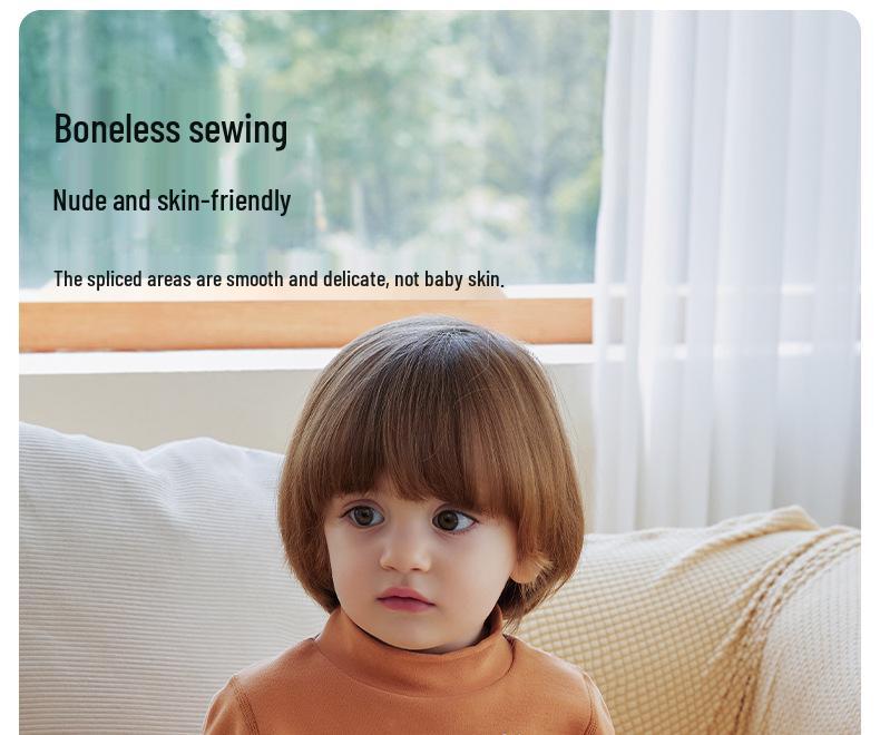 Korallenfleece Langarm-Hochhals-T-Shirt für Babys und Kleinkinder - Warm, Lässige Schicht für Jungen & Mädchen