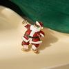 Charming Cartoon Christmas Elk Brooch with Bells & Rhinestones