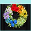 Frühlings-Mehrfarben-Künstliche Blumengirlande für Party-Hochzeitsdeko mit Kunststoff- und Polyestermaterialien
