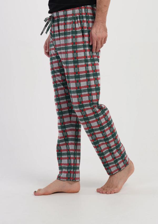 Men's Vienetta XXL Cotton Long Pajama Pants With Pockets For Night