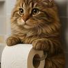 Cat Toilet Paper Holder, Wall-Mounted Toilet Roll Organizer, Bathroom Kitchen Loo Roll Storage for Cat Lovers Housewarming Gift