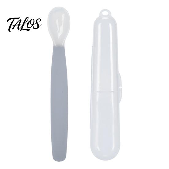 Baby Shower Gift for Infants Silicone Feeding Spoon, Soft Non Slip Training Utensil, Easy BPA Free Utensils Cleaning Complementary Spoon And Toddlers
