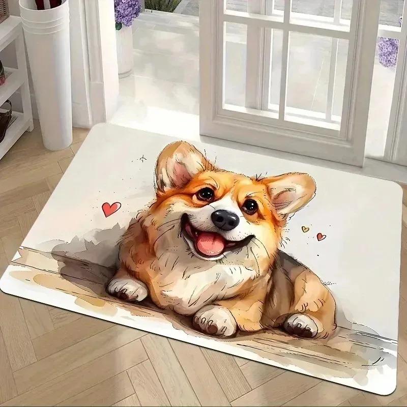 1PC Duchshund Welcome Home Door Mats Kitchen Rugs Non-Slip Pop arts Living room Rugs Bath Mat Carpet for Home Sink Laundry Decor