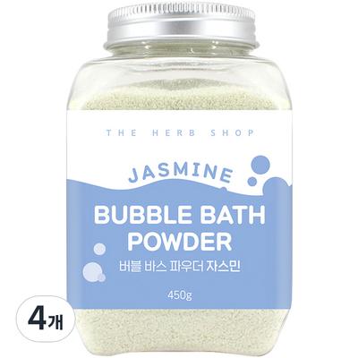 The Herb Shop Bubble Bath Powder Jasmine, 450g, 4 Pieces