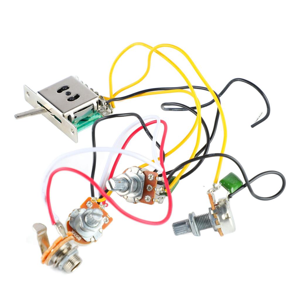 Accessorio Cablaggio Circuito Chitarra Selettore a 5 Vie Jack Cablaggio Controllo Tono Volume Chitarra