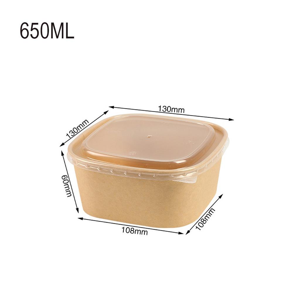 10pcs/set Disposable Lunch Box Kraft Paper Light Food Box Bento Boxes  for Kitchen Accessories