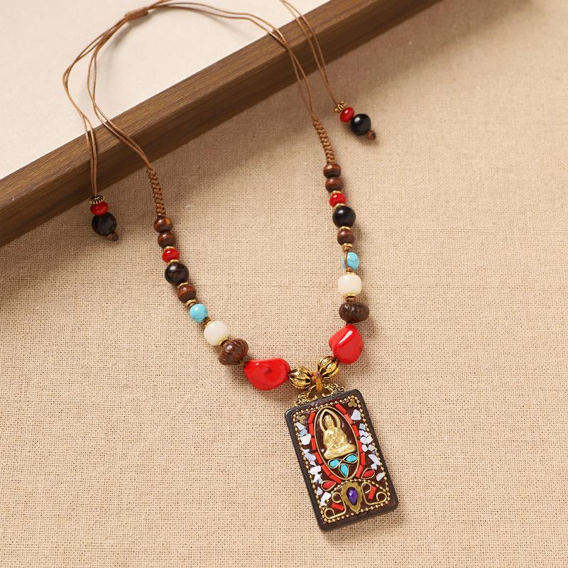 Necklace Nepalese Thangka Pendant Tibetan Retro Exotic Niche Long Sweater Chain Women
