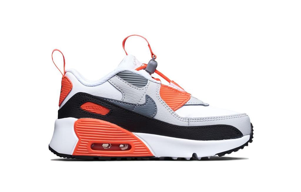Nike Air Max 90 Toggle Mid top Dětské boty Šedá Bílá Oranžová Kojenci a Batolata CV0065-100