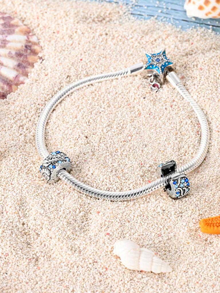 Charms Plata Fritillaria Snowflake Beads Charm Copper Plated Fit Copperoriginal Bracelet For Jewelry Making Diy Charm