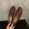 Fashion Bailamos 2025 New Brand Women Flats Round Toe Shallow Slip On Ladies Casual Ballet Shoes Soft Leather Eelgant Dress Shoes Mujer