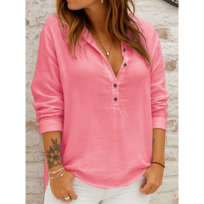 GMXIA Women's Fashion Casual Autumn Winter Long Sleeve POLO Neck Blouses & Shirts