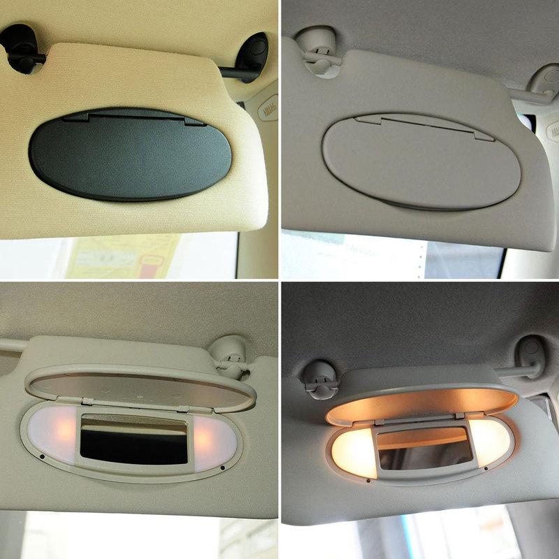 Car Front Sun Visor Sunshade Makeup Mirror Mini Sunshade Plastic Cover Accessory For BMW Mini R50 R53 R55 R56 R60 2007-2014