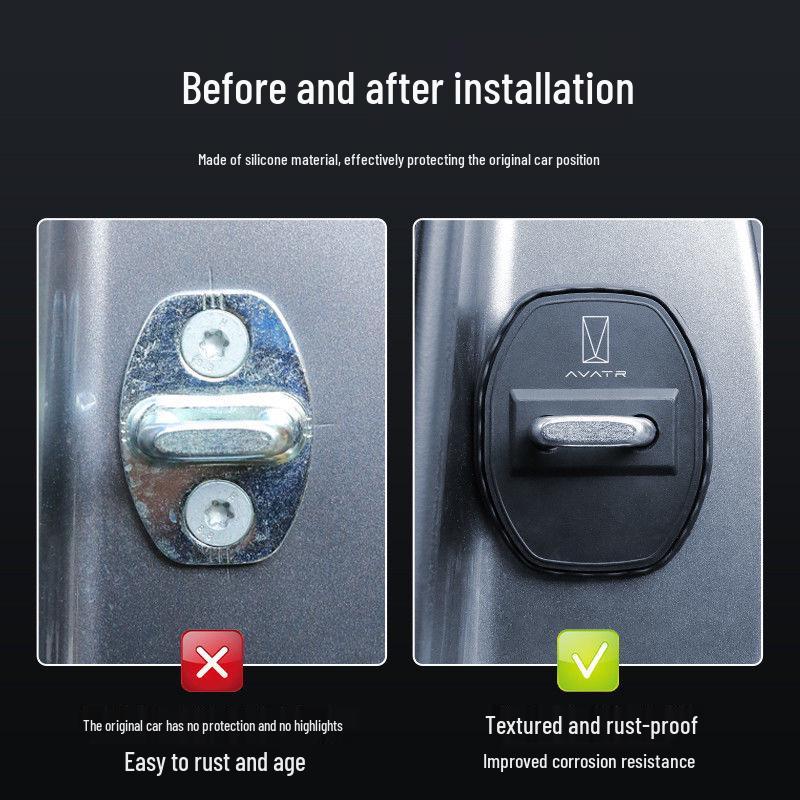 Avatr Silicone Door Lock Cover: Dustproof, Anti-rust, Shock Absorbing Protective Sleeve (07/11/12 Models)