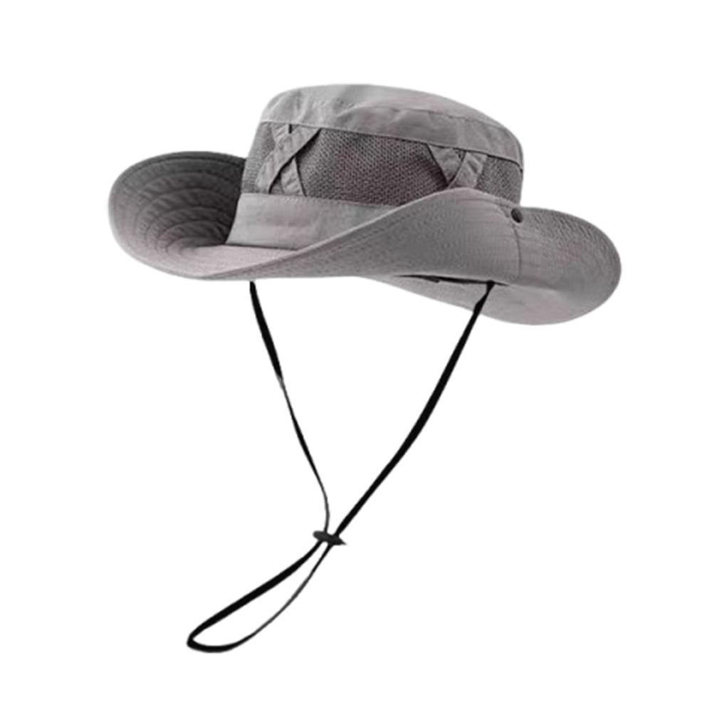 

Fashion Breathable Summer Bucket Hat Portable Casual Sun Hat Sun Protection Fishing Cap Camping Hiking светло-серый