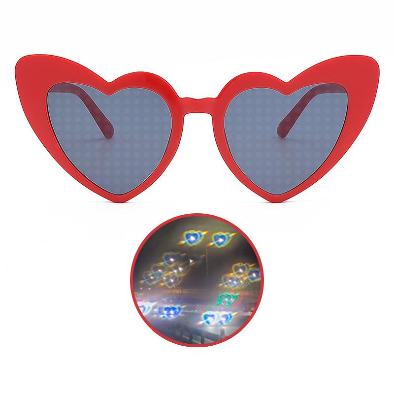 Heart Effect Night Glasses - Trendy Douyin Style Romantic Sunglasses for Women