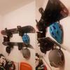 Set of 2 Motorcycle Helmet Hooks Multi-Purpose Jacket Hanger Key Bag Holder Wall Hanger
