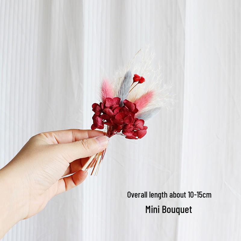 Mini Bouquet of Mixed Natural Dried Flowers: Preserved Gift Box for DIY and Decorations