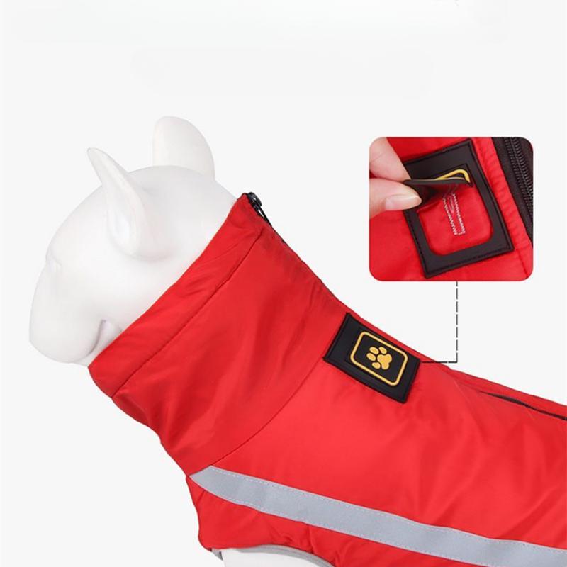 Reflektierende Wasserdichte Hundemäntel XL-6XL Übergröße Herbst Winter Warm Welpenkleidung Haustier Gepolsterte Jacke