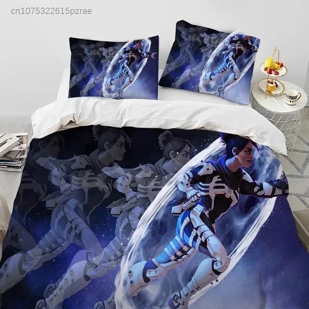 A-Apex Legends Game Gamer Cartoon Bedding Set Bedroom Soft Modern Bedspreads Comefortable Duvet Cover Quilt Cover And Pillowcase
