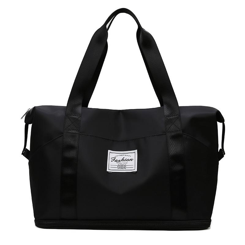 

New travel bag simple leisure sports fitness bag Korean version large capacity handbag expandable student leisure bag