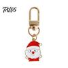 Christmas Party Keychain Cartoon Keychain, Enamel Santa Snowman Elk Snowflake Bag Charm, Holiday Decoration Xmas Theme Pendant for Backpacks Handbags