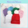 Solid Plush Color Ball Knitted Cap Breathable For Fall Season Fashion Gift
