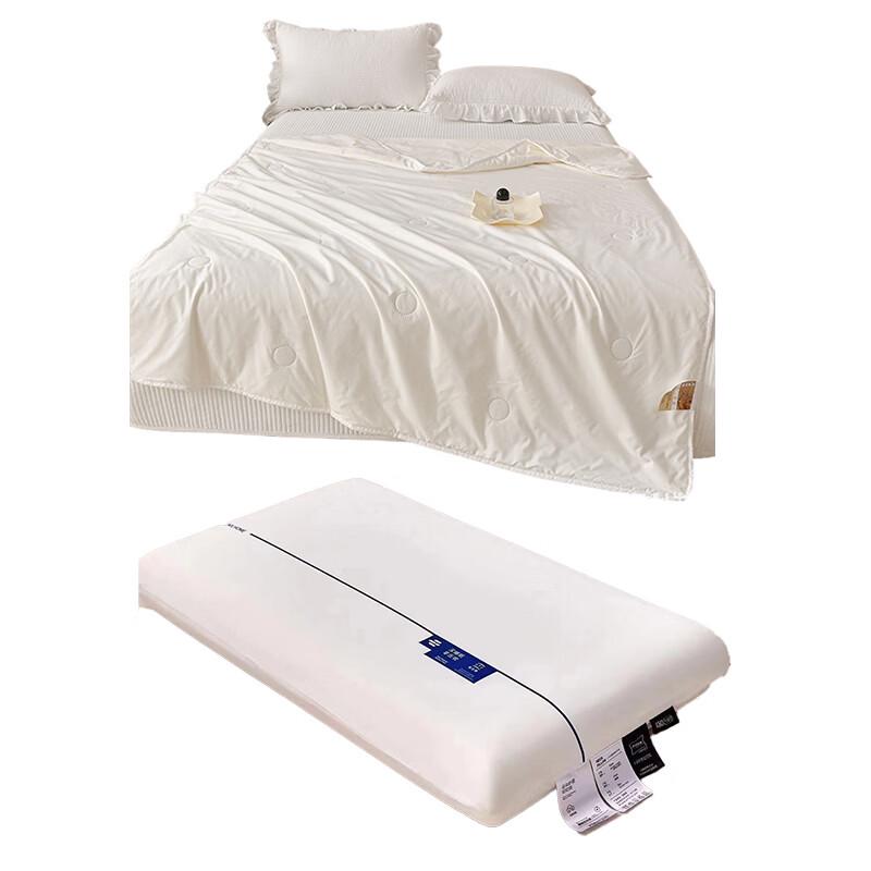 Textile King Soybean Health Quilt & Cloud Memory Foam Pillow Set