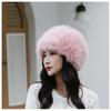 Autumn and Winter New Imitation Mink Hat Women's Mongolian Hat Thickened Warm Hat Women's Imitation Fur Fashion Simple Bucket Hat