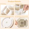 360°Rotatable Pen Holder Large Capacity Makeup Brush Storage Rack Pencil Box Multi-functional Desktop Organizer School Office