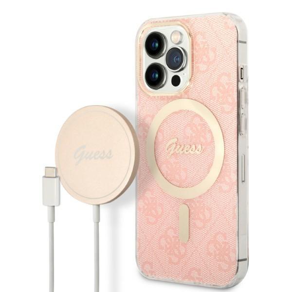 Etui do iPhone 13 Pro Guess MagSafe Różowe