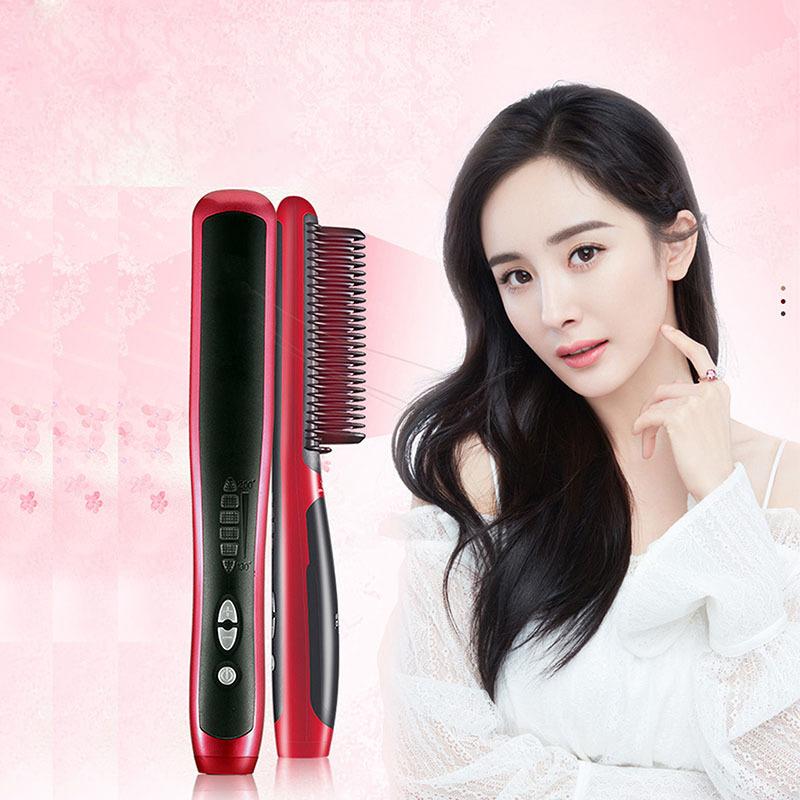 Professional Electric Hair Styling Straightening Smoothing Modeling Brush Rotating Hairbrush Hot Comb Electrical Curling Iron