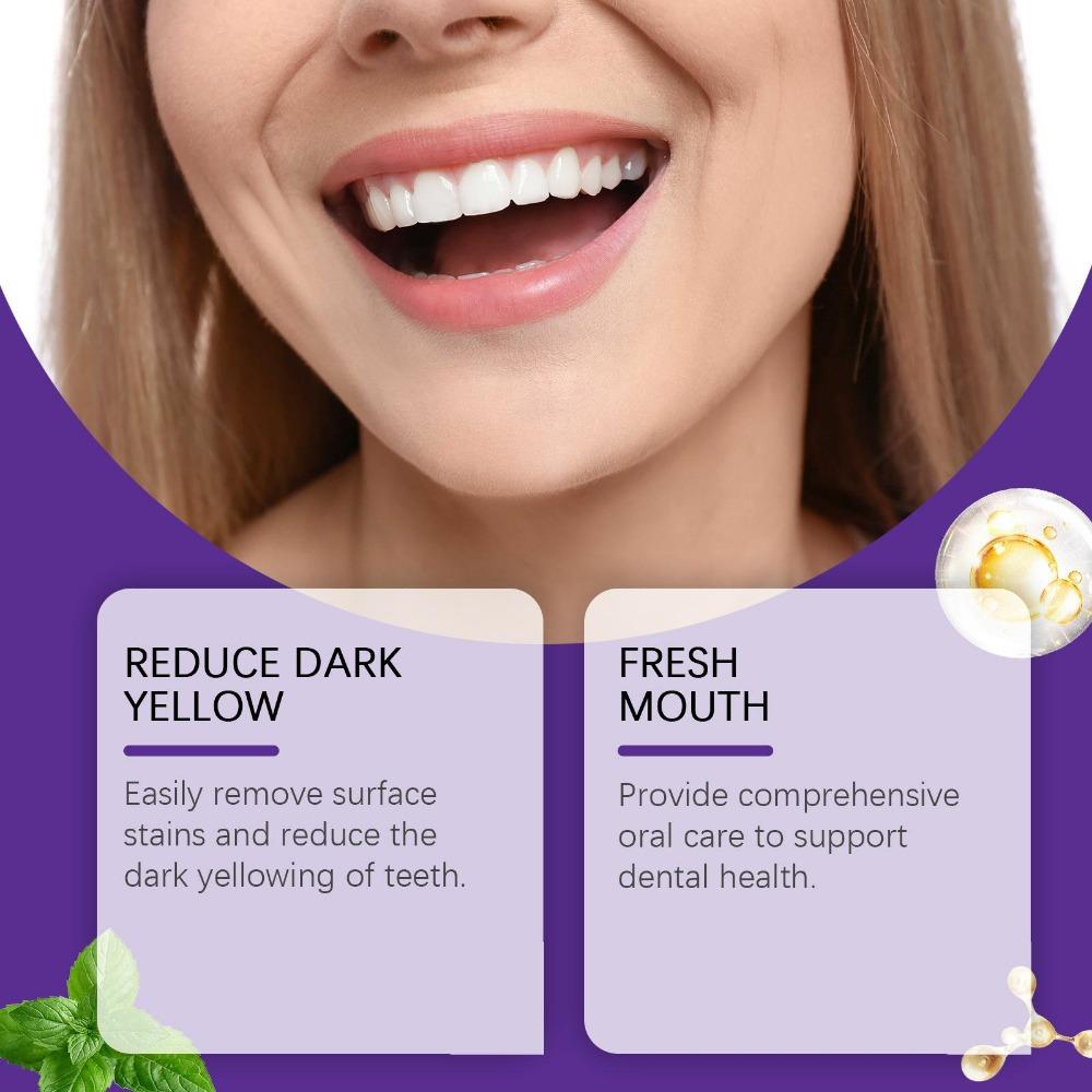 Long-lasting Freshness and Whitening with Gentle Purple Teeth Powder