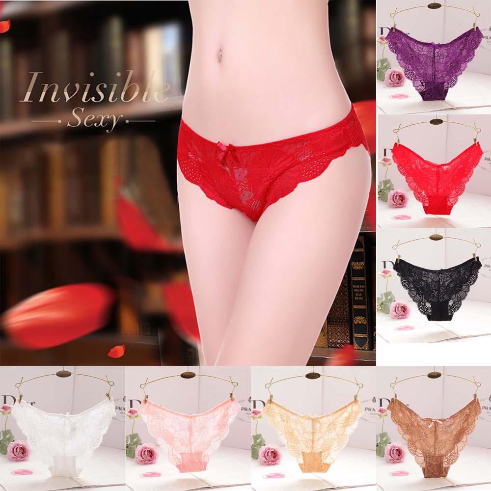 

Ramidos Сексуальные Женщины Кружевные Цветы Нижнее белье с низкой талией Трусики G-стринги Нижнее белье Стринги