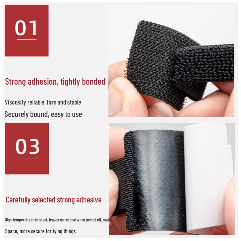 Klett-Kabelbinder & Kabel-Organizer: Klebende, Wiederverwendbare Gurte & Aufwickler