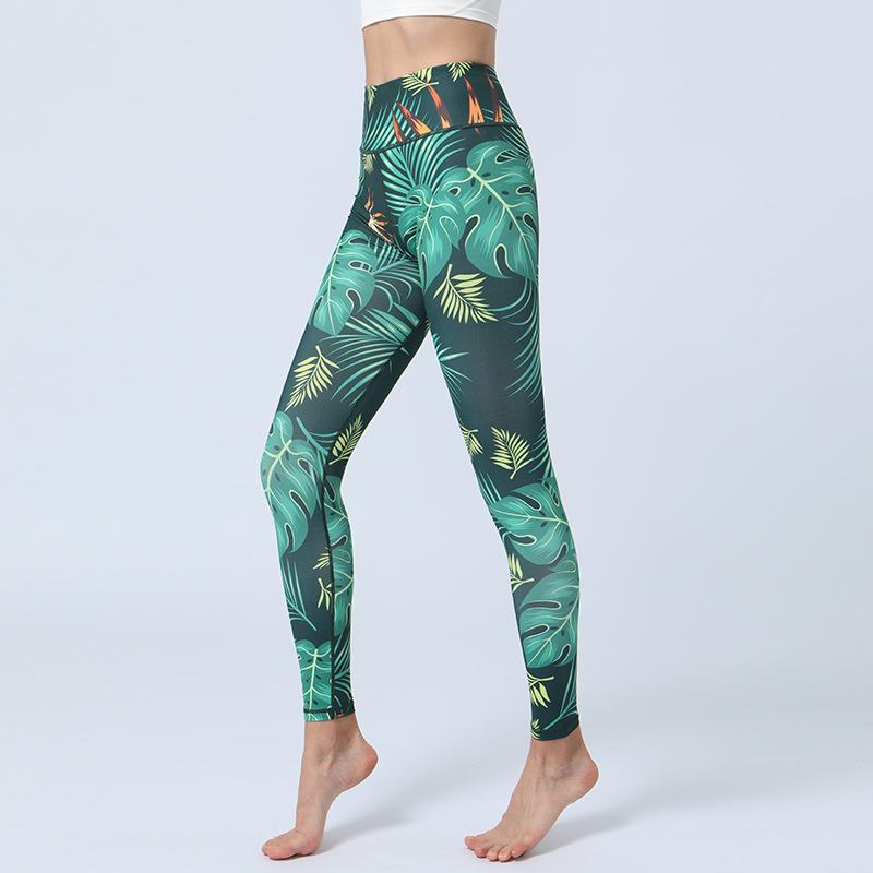 New Print Yoga Leggings for Women High-Waisted Butt-Lifting Sports Tights Yoga Fitness Base Layer Leggings