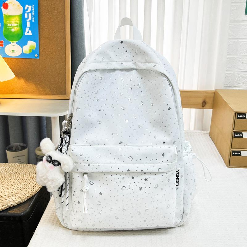 Schoolbag, Japanese-style Star Backpack, INS style student backpack, large capacity, high-appearance double shoulder backpack, school bag for middle