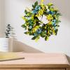 Couronne de printemps pour porte Couronnes florales artificielles réalistes avec des feuilles vertes pour la décoration de la maison, du mur, de la porte