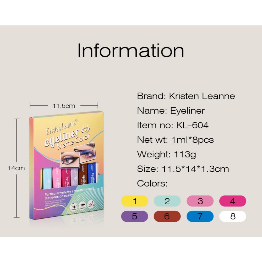 KRISTEN LEANNE Ultra -fine Pen Core Is Matte, Dry and Not Easy To Faint Color Eyeliner Pen
