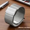Siatkowa opaska do zegarka mediolańska 0,6 mm 10/12/14/16/18/19/20/21/22 mm Paski do Seiko do DW Biznesowa bransoleta na nadgarstek ze stali nierdzewnej