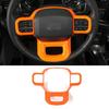 Orange Steering Wheel Decoration Cover Trim ABS For Ford F-150 + Accessories